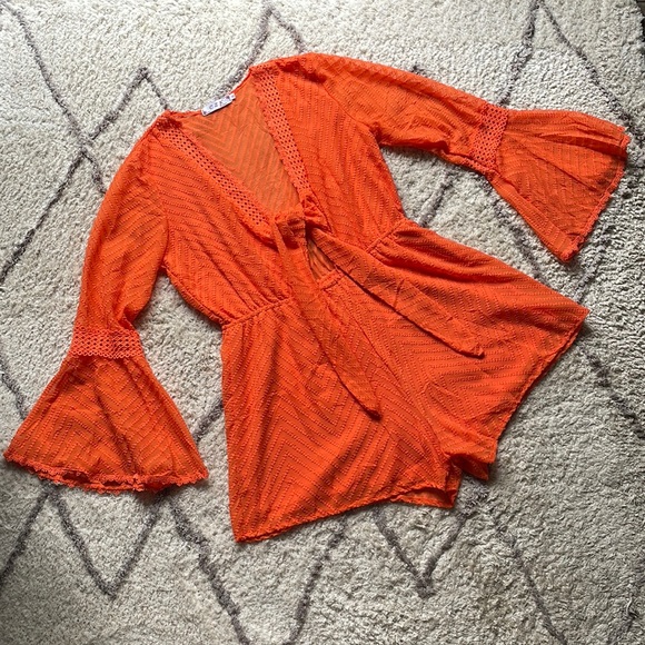 ✨Orange Romper✨ - Picture 1 of 9